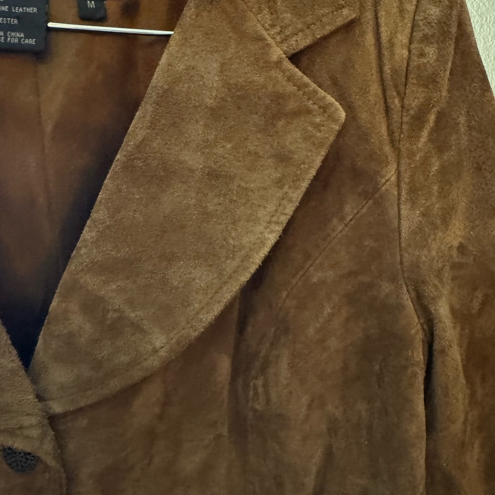 Terry Lewis Classic Luxuries Brown Suede Blazer 100% leather - Picture 5 of 7